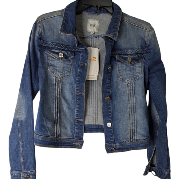 NEW ...Big Girl Mayoral Silver Button Denim Jacket ...Size 16 - Picture 1 of 8